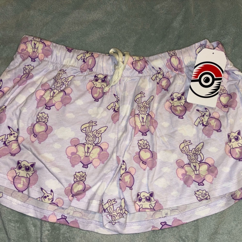 Pokemon Purple Pajama Shorts